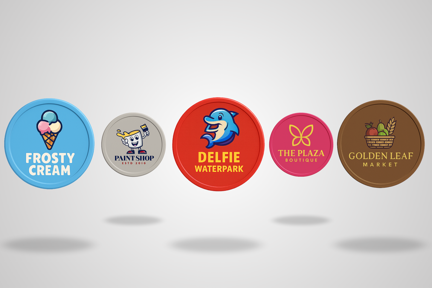Fichas com logotipo