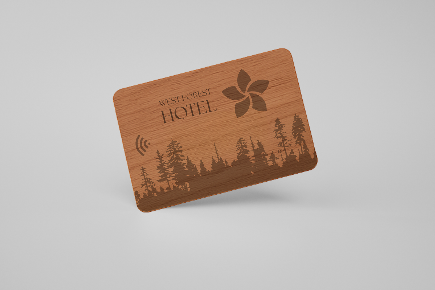 Cartões RFID em madeira