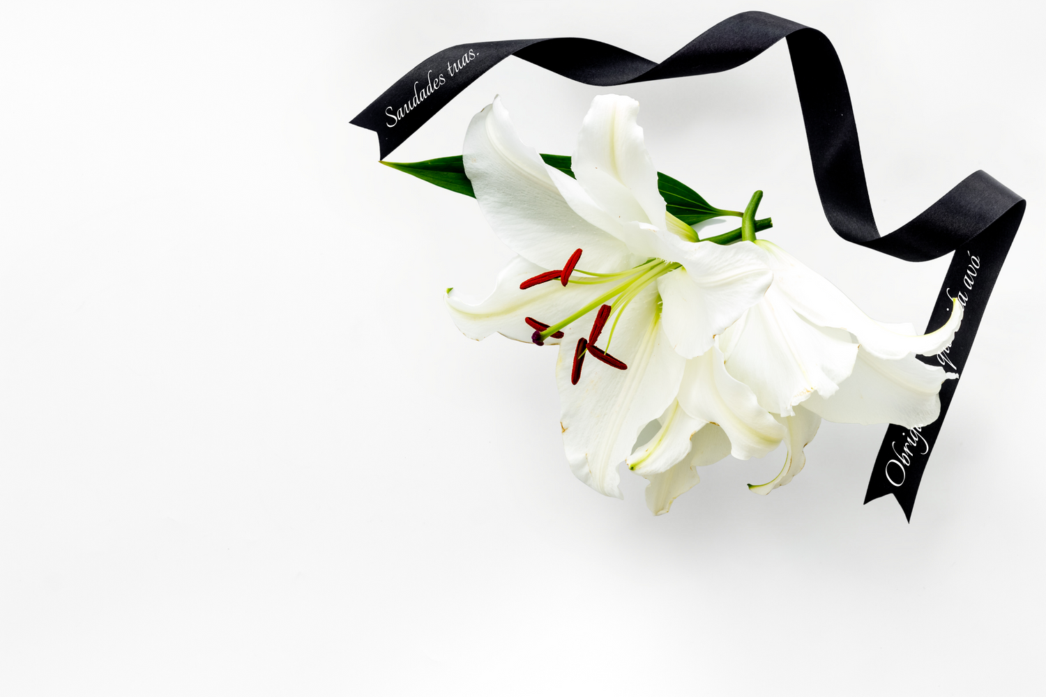 Texto para o ramo de flores do funeral