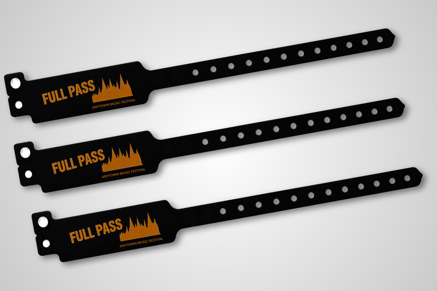 Pulseiras de vinil "W-Shape" com estampa