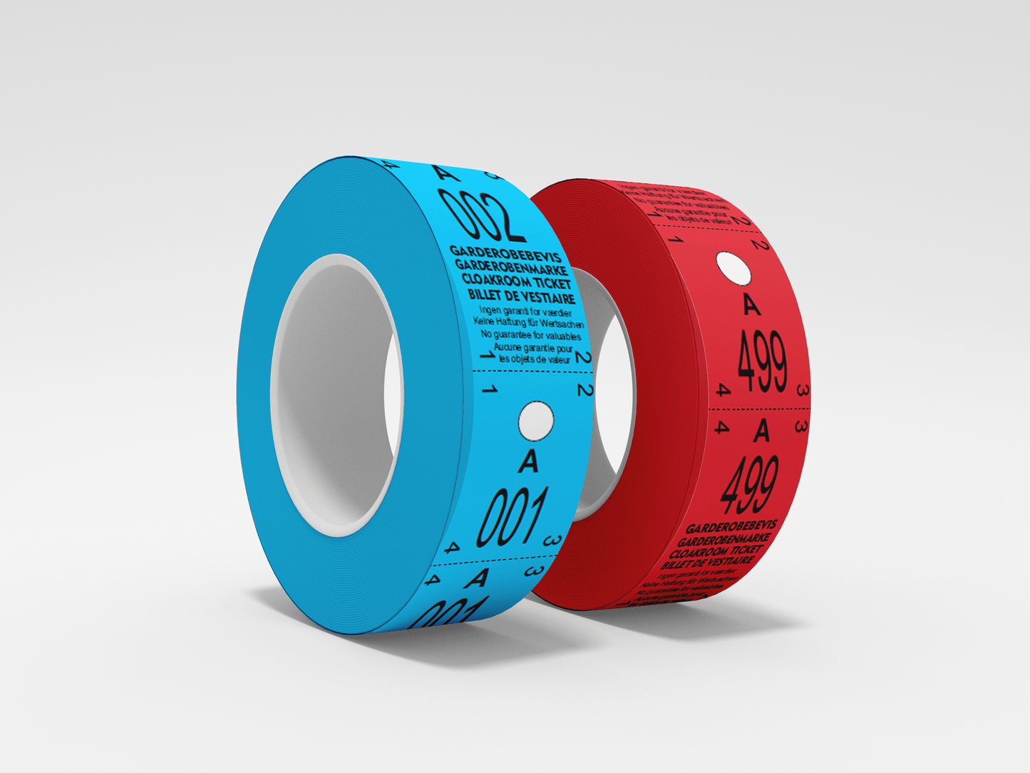 Outlet Offer - Cloakroom Numbers Two-Parts Tickets JM Band®