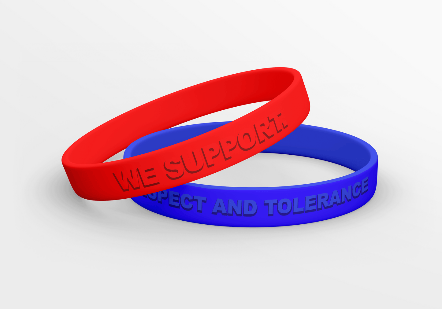 Pulseiras de silicone com texto em relevo - Pulseiras de silicone com texto em relevo JM Band®