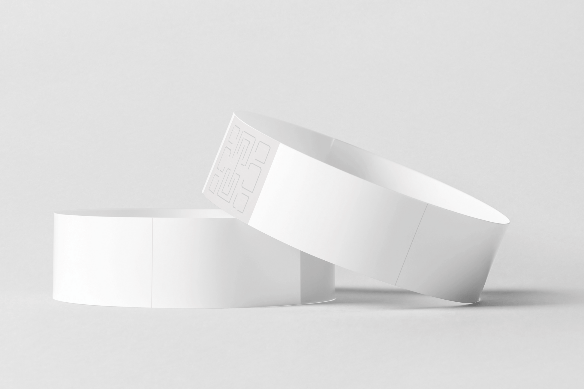 Thermal Wristbands in Roll Vinyl Wristbands JM Band® 1 White