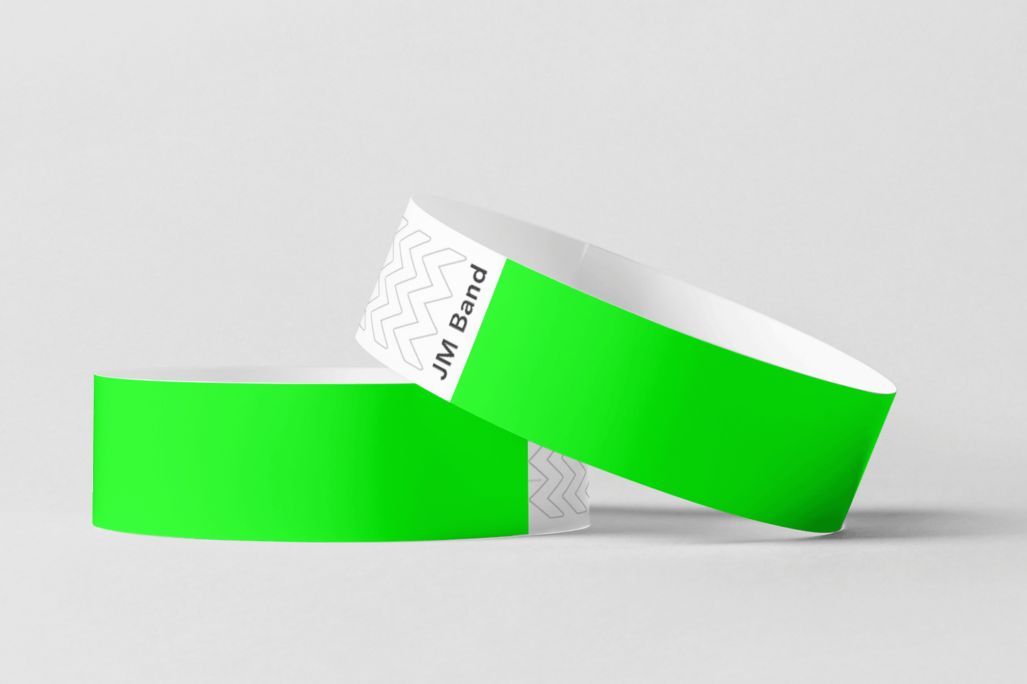 Paper Wristbands - Plain Stock Paper wristbands JM Band EU 10 Green