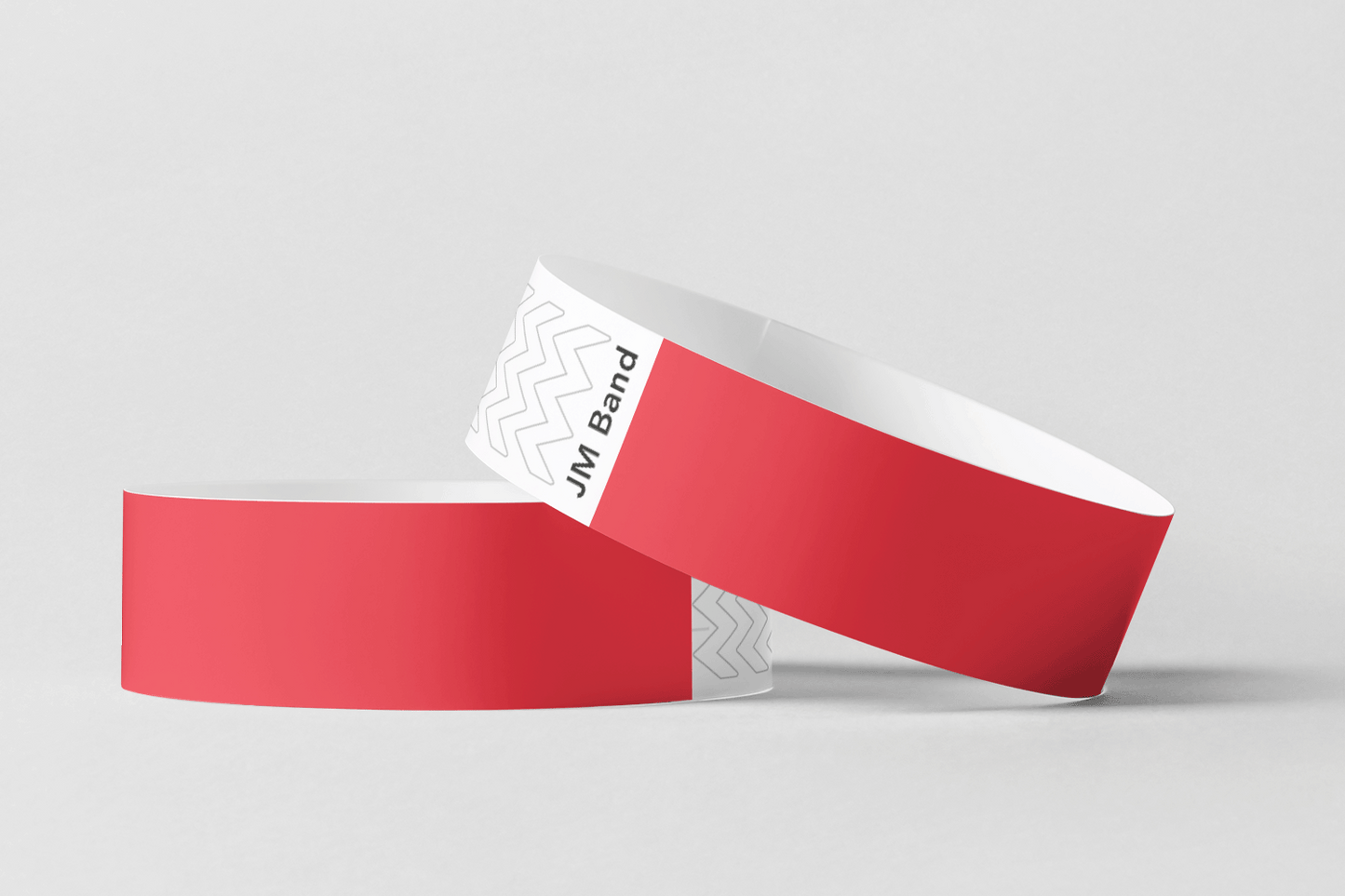 Paper Wristbands - Plain Stock Paper wristbands JM Band EU 10 Red