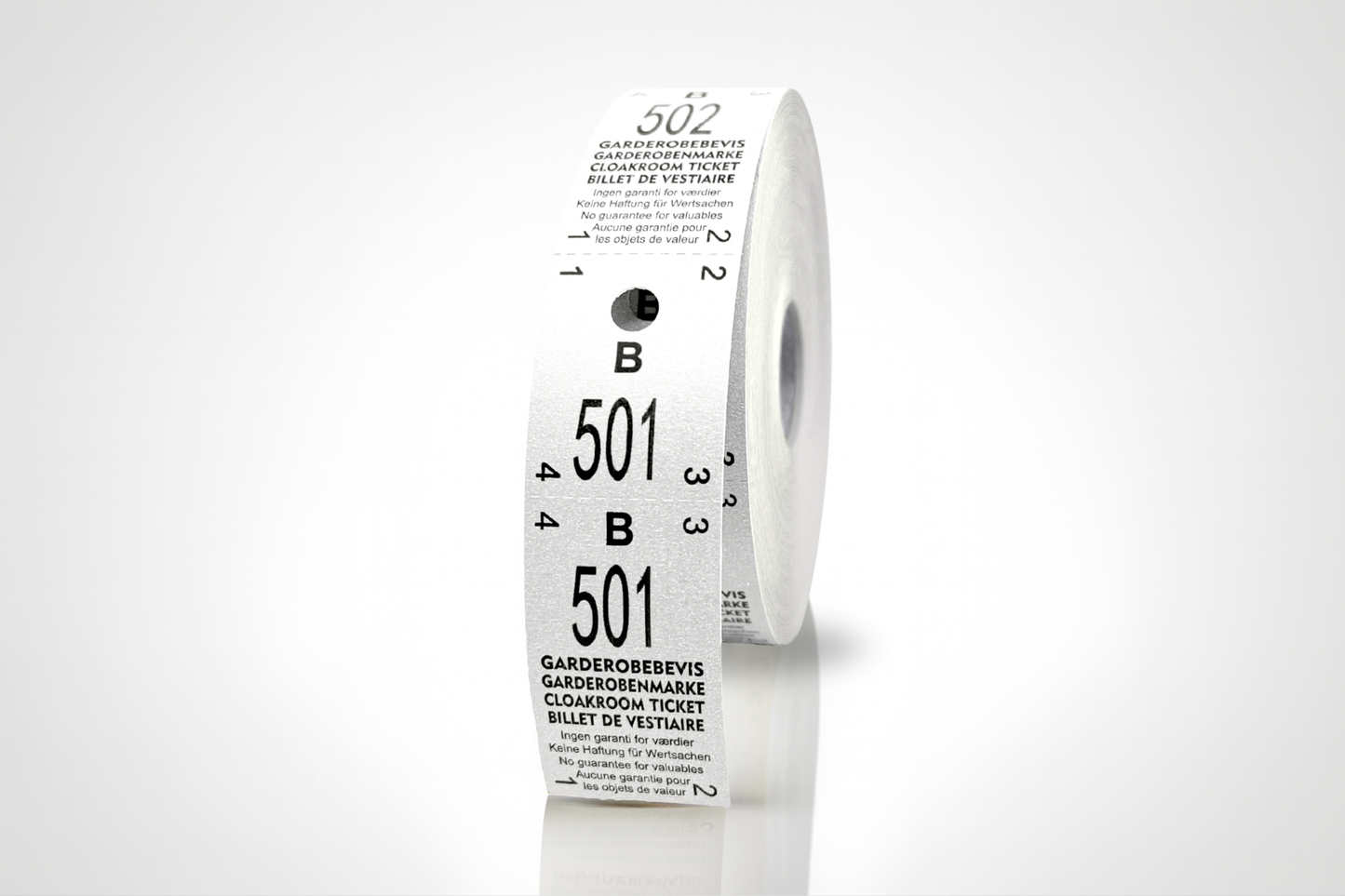 Ingressos para vestiário 2-partes (500 unid.)