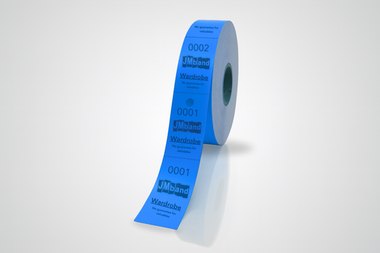 Ingressos de vestiário em 2 partes com impressão