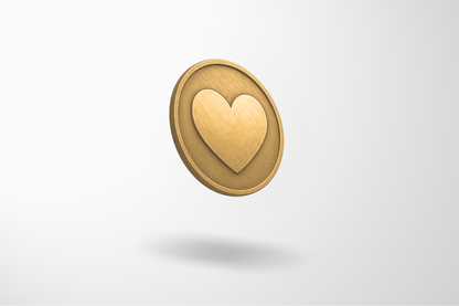 Tokens de metal em relevo em estoque