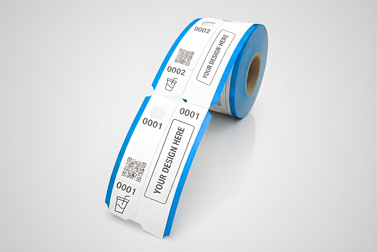 Ingressos de vestiário em 3 partes com impressão - consulte