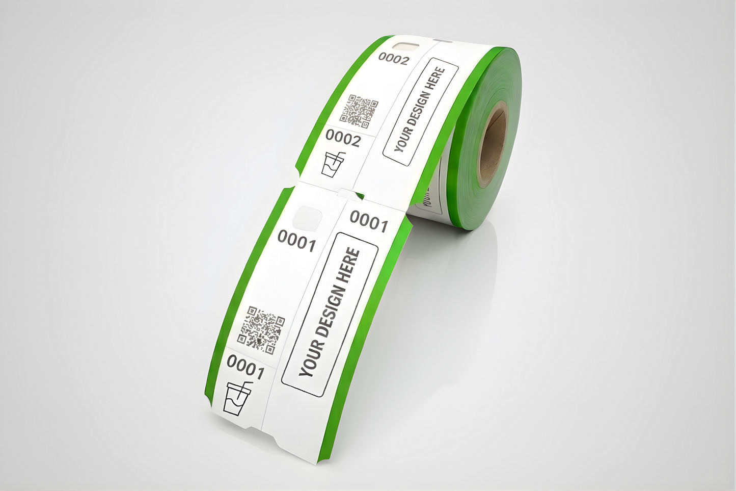 Ingressos de vestiário em 3 partes com impressão - consulte