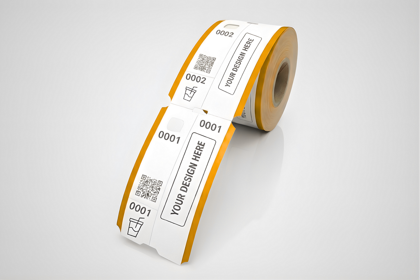 Ingressos de vestiário em 3 partes com impressão - consulte