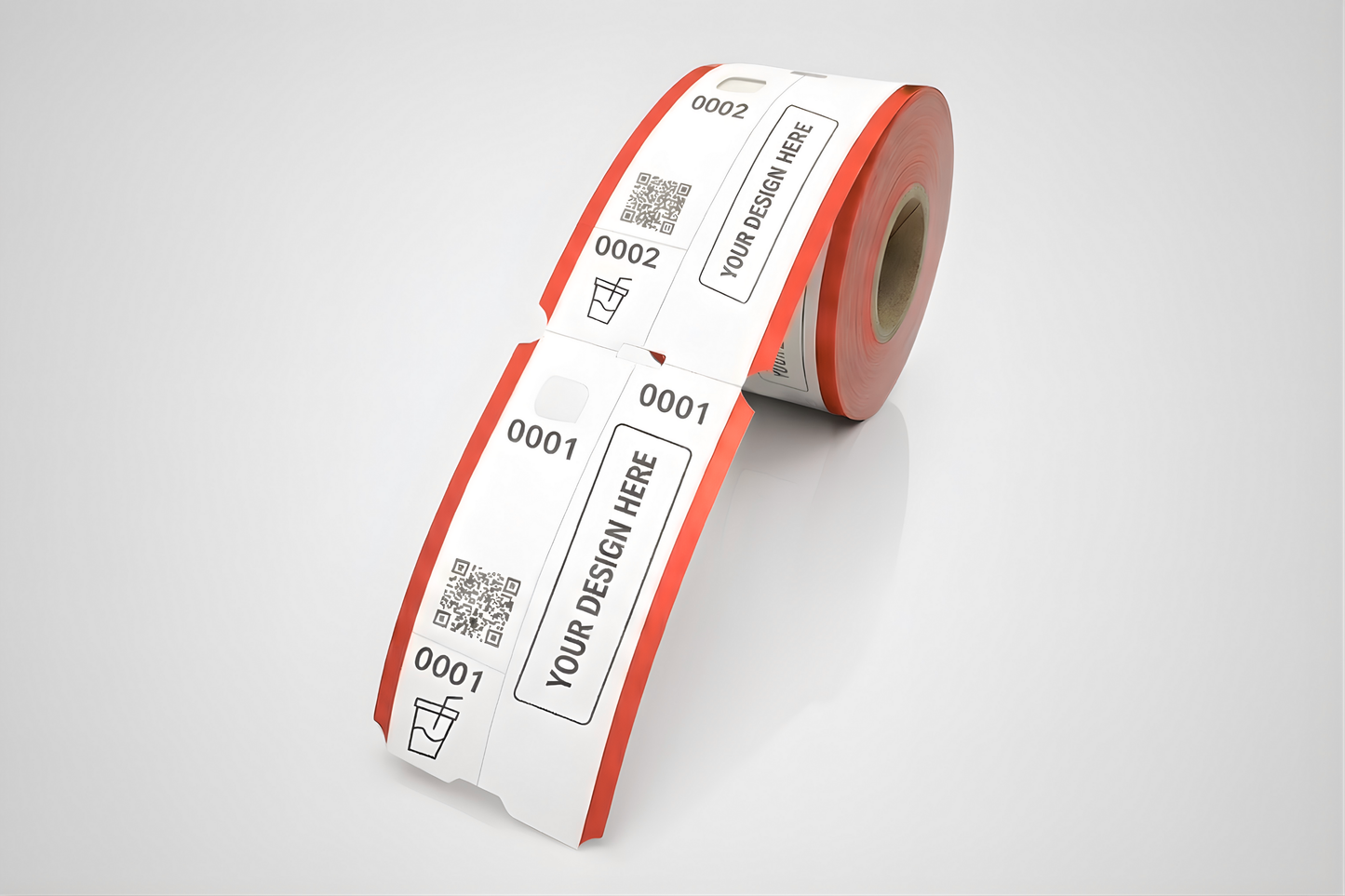 Ingressos de vestiário em 3 partes com impressão - consulte