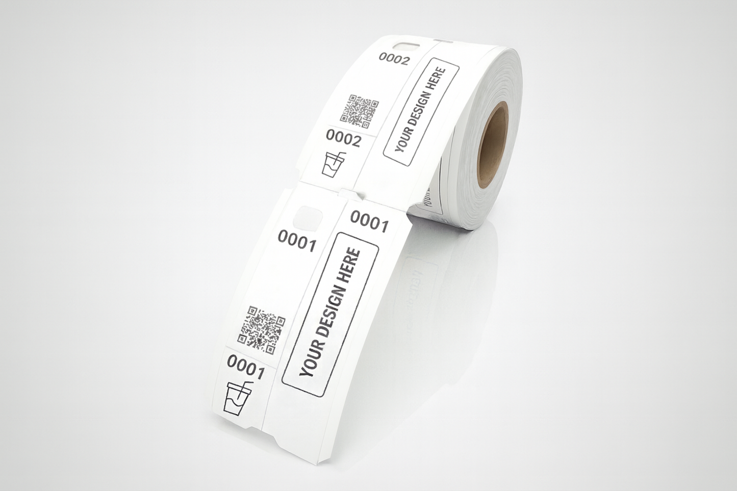 Ingressos de vestiário em 3 partes com impressão - consulte