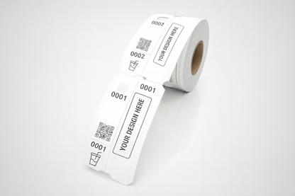 Ingressos de vestiário em 3 partes com impressão - consulte