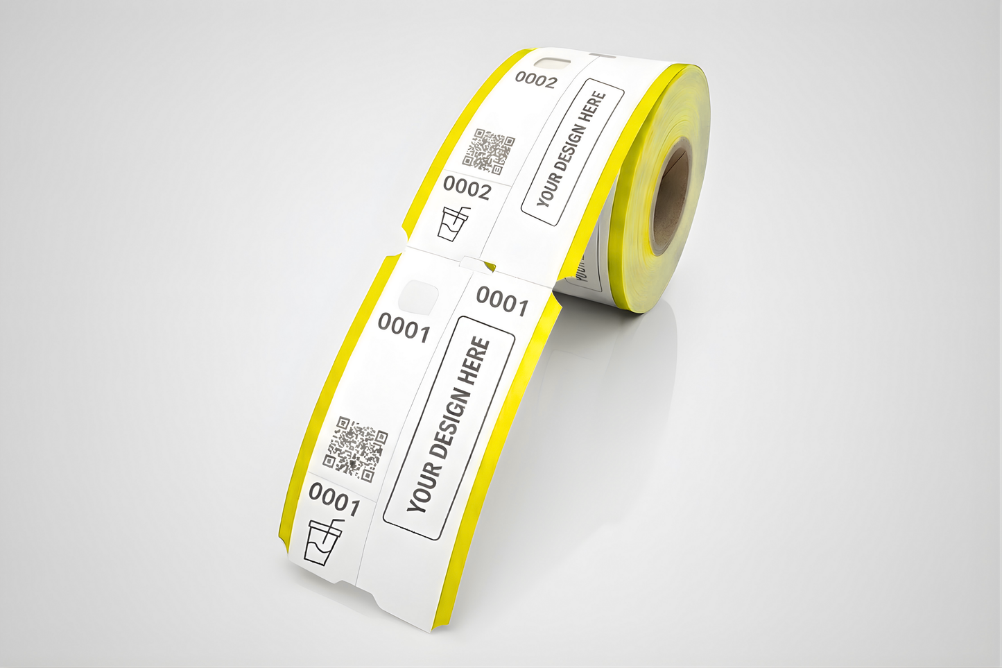 Ingressos de vestiário em 3 partes com impressão - consulte