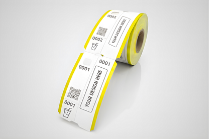 Ingressos de vestiário em 3 partes com impressão - consulte