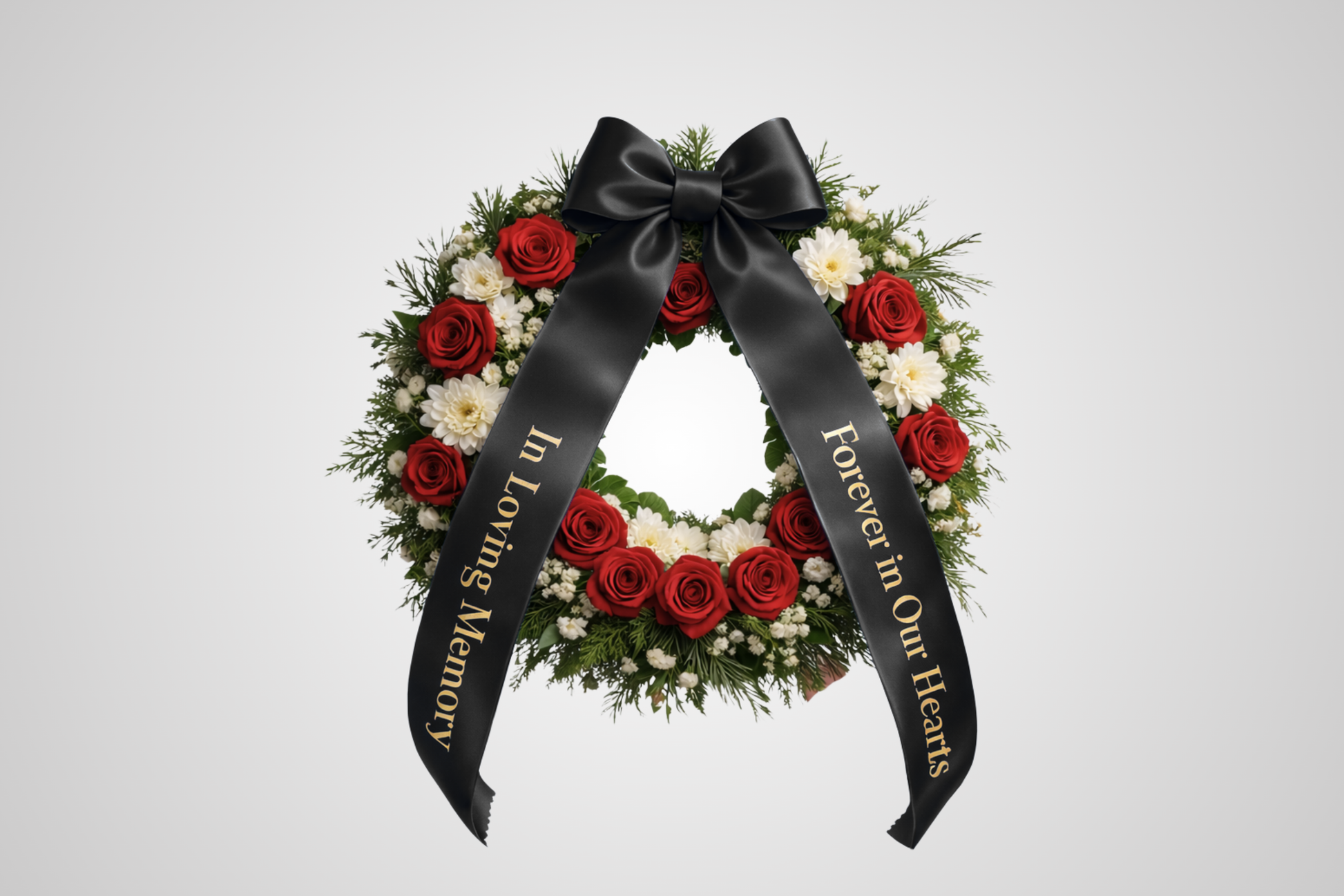 Fita para buquê em cetim preto ecológico com estampa personalizada da JM Band®.