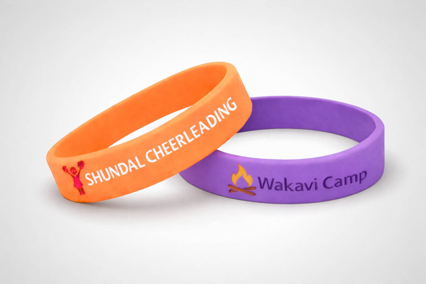 Pulseiras de silicone com relevo colorido JM Band®