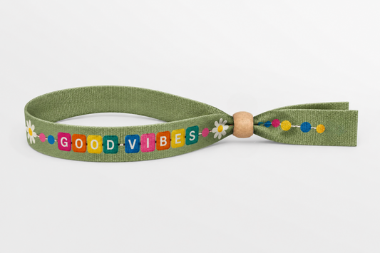 Pulseiras de algodão com impressão a cores