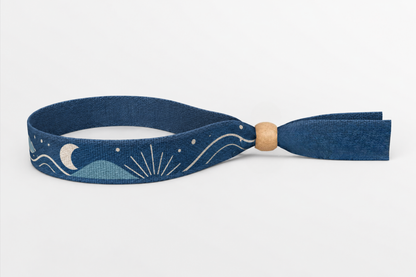 Pulseiras de algodão com impressão a cores