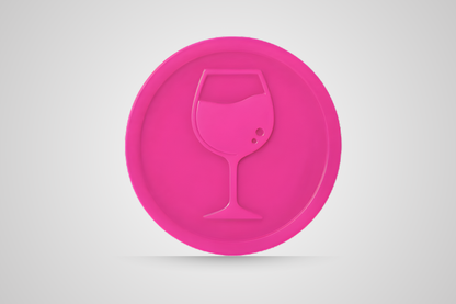 Vale-refeição em relevo na cor vinho rosé da JM Band®.