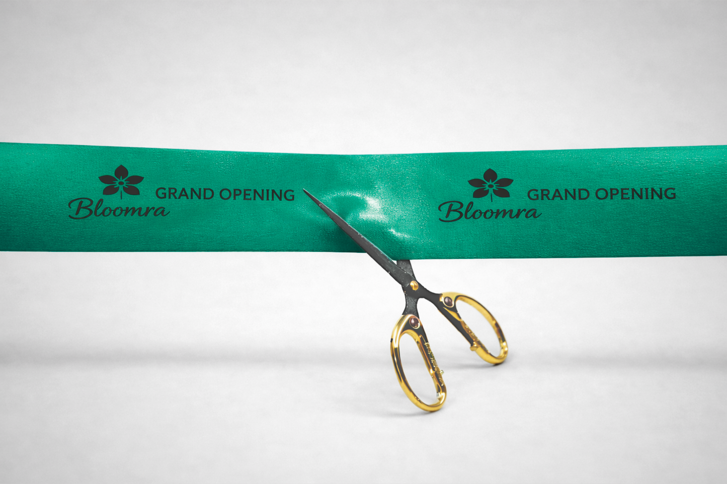 Fita verde de posse com impressão personalizada da JM Band®.