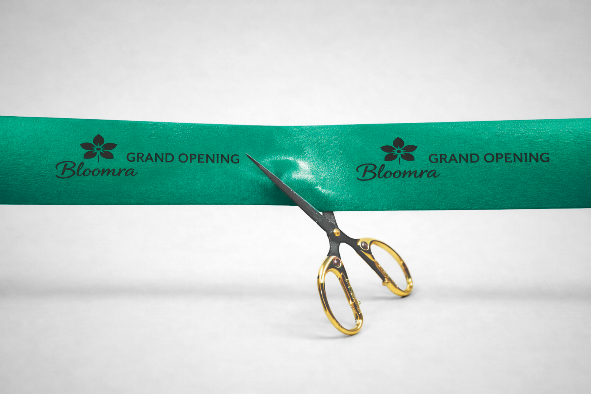 Fita verde de posse com impressão personalizada da JM Band®.
