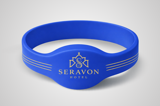 Pulseira de silicone NFC com estampa da JM Band®.