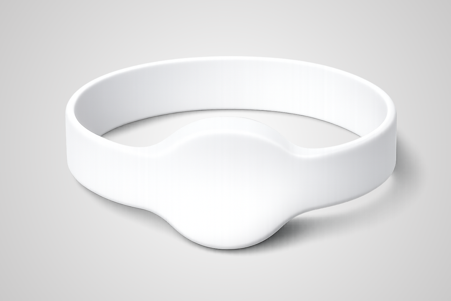 Pulseira de silicone NFC branca JM02 da JM Band®.