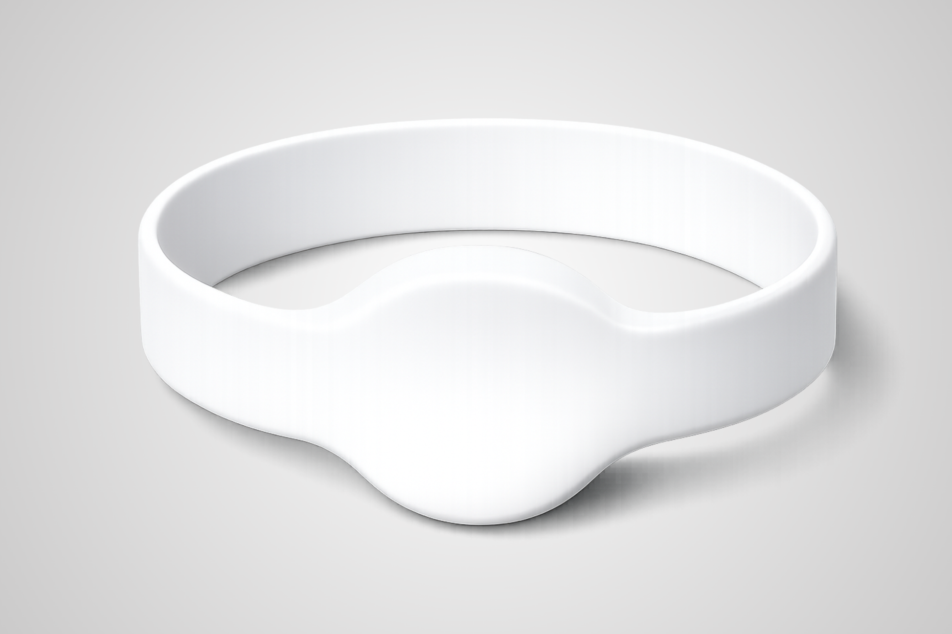 Pulseira de silicone NFC branca JM02 da JM Band®.