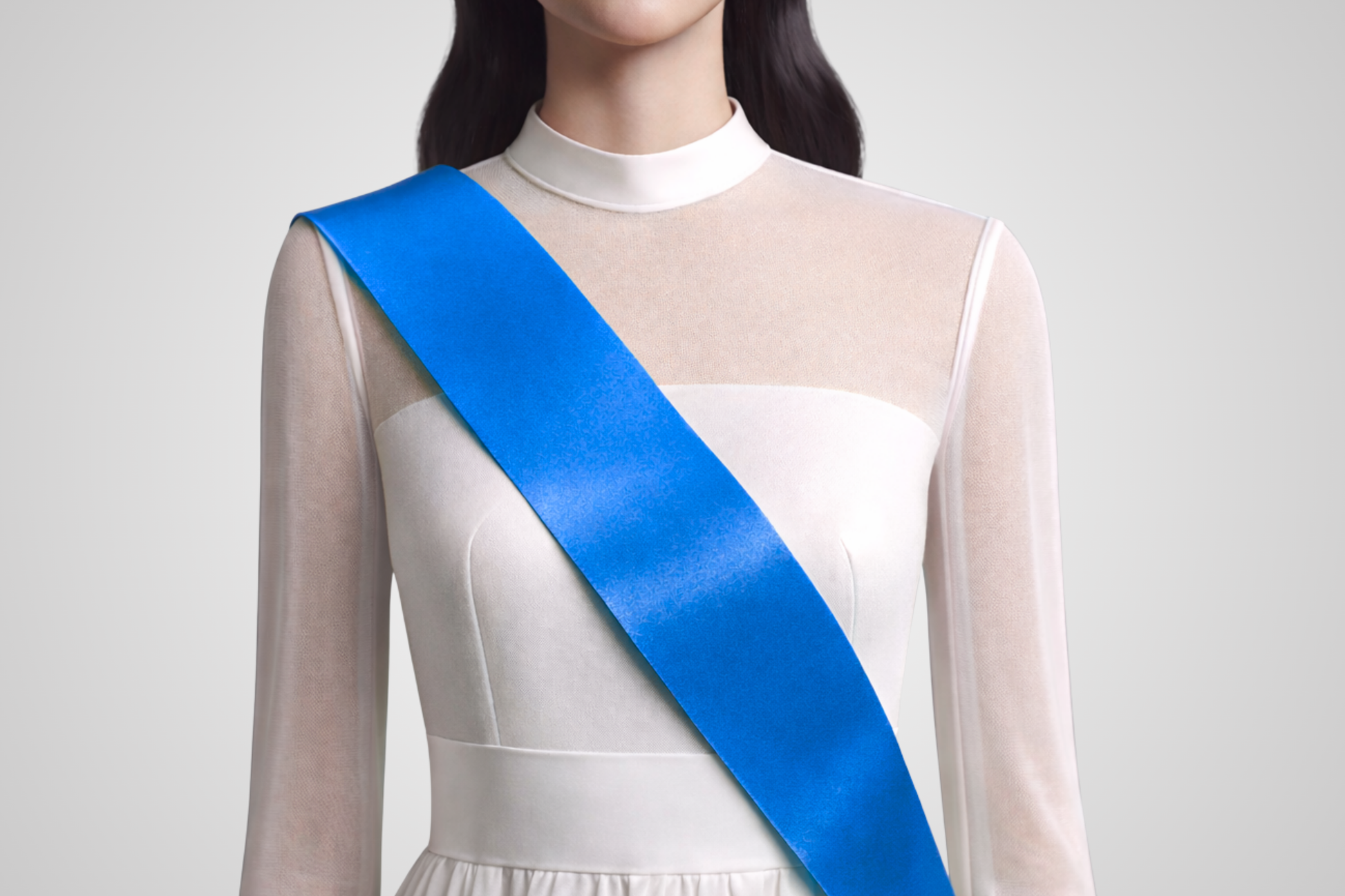 Fita cerimonial azul sem impressão da JM Band®.