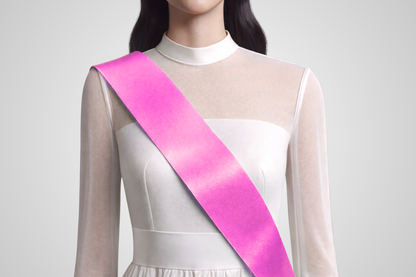 Faixa de fita rosa para encomenda, sem estampa, da JM Band®.
