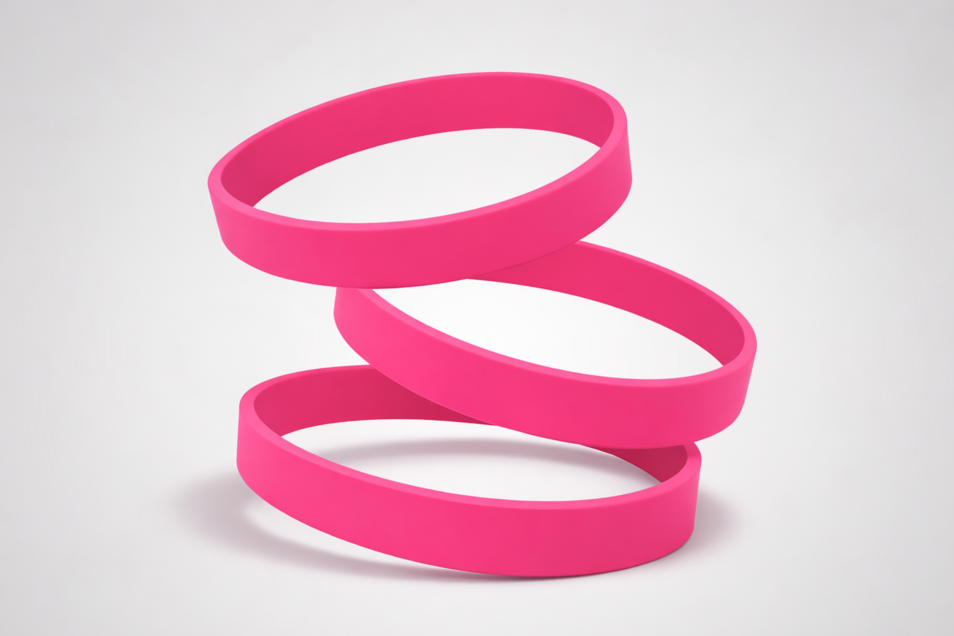 Pink Plain Silicone Wristbands. Buy Silicone Wristbands without print from JM Band®
