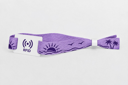 Pulseiras RFID em tecido de bambu com impressão