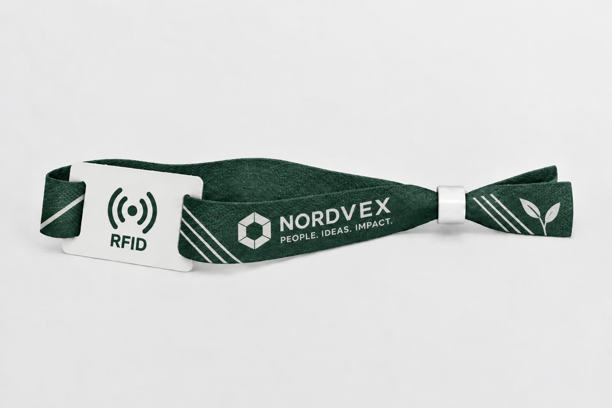 Pulseiras RFID em tecido de bambu com impressão