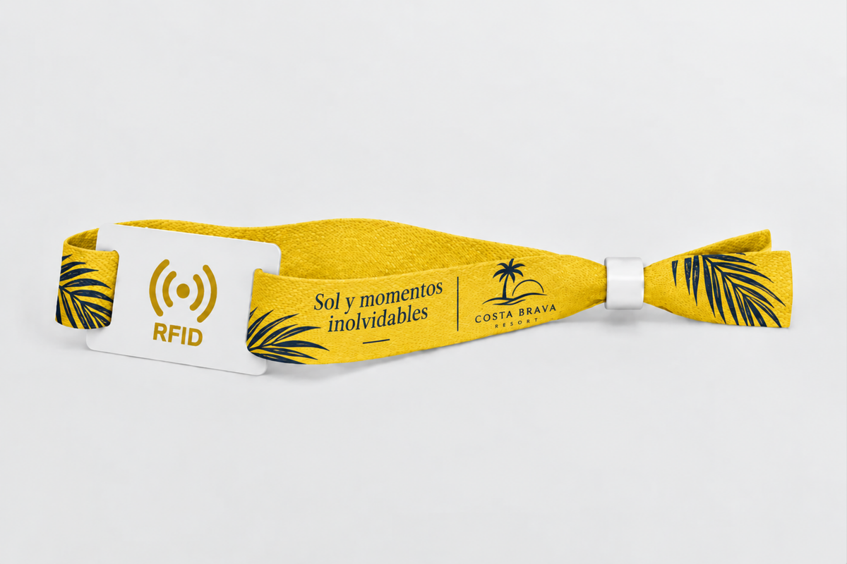 Pulseiras RFID em tecido de bambu com impressão