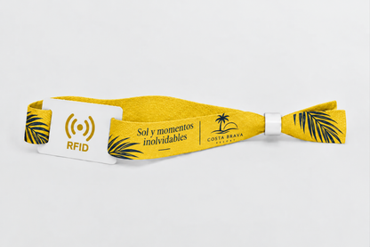 Pulseiras RFID em tecido de bambu com impressão
