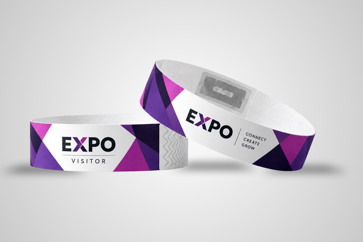 Pulseiras de papel RFID - impressão colorida e Mifare UL EV1