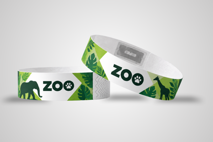 Pulseiras de papel RFID - impressão colorida e Mifare UL EV1