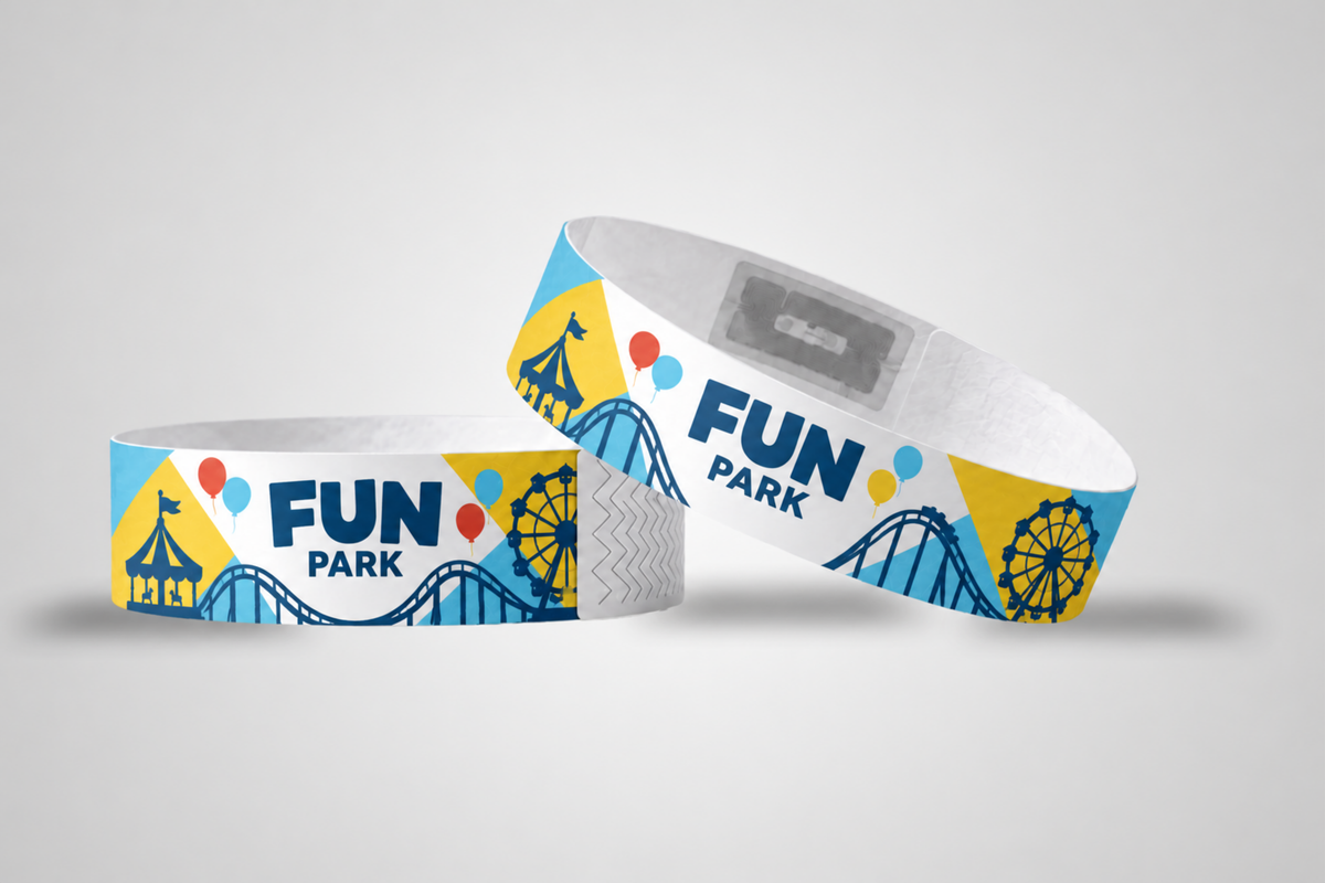 Pulseiras de papel RFID - impressão colorida e Mifare UL EV1