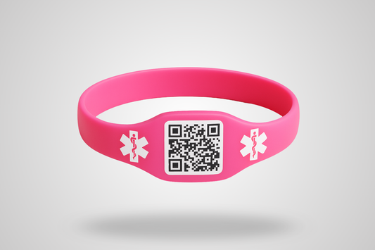Pulseiras de silicone com QR Code