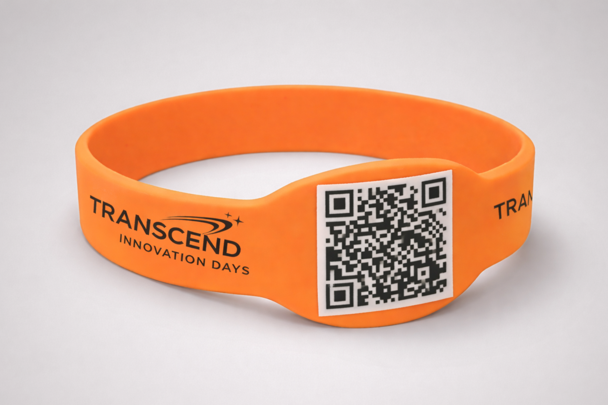 Foto de pulseiras de silicone com código QR da JM Band®. Compre pulseiras de silicone de 12 mm aqui.