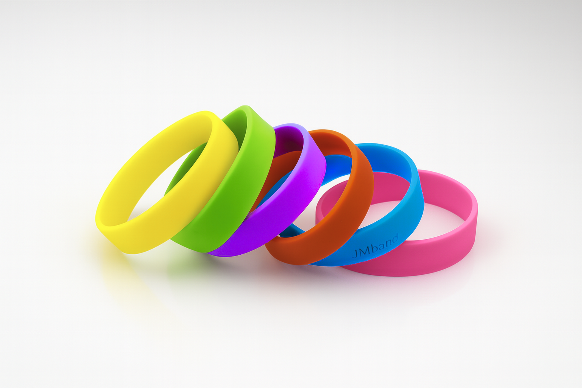 Pulseiras de silicone coloridas sem estampa para crianças da JM Band®