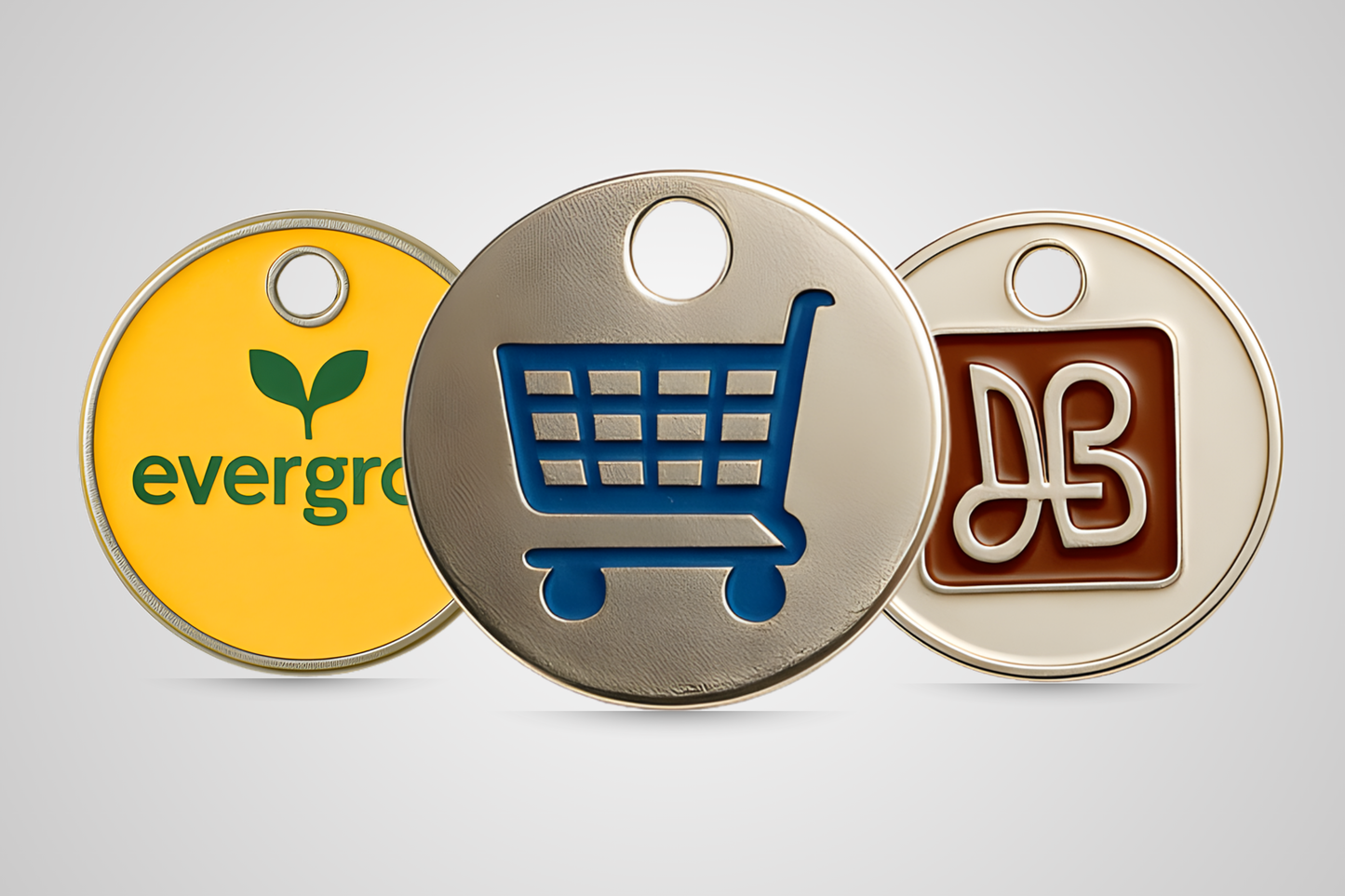 Fichas impressas para carrinhos de compras da JM Band®.