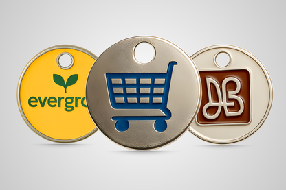 Fichas impressas para carrinhos de compras da JM Band®.