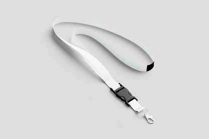 Plain Lanyards Lanyards JM Band EU 1 White 